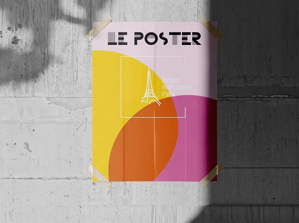 Affiche publicitaire design par Design Impression Paris